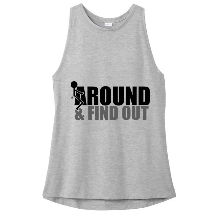 F Around And Find Out Funny Ladies PosiCharge Tri-Blend Wicking Tank