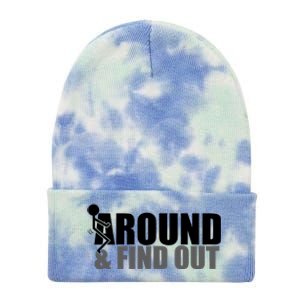 F Around And Find Out Funny Tie Dye 12in Knit Beanie