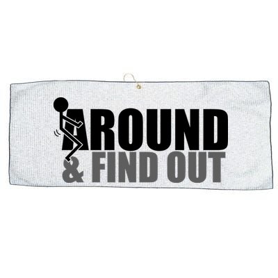 F Around And Find Out Funny Large Microfiber Waffle Golf Towel