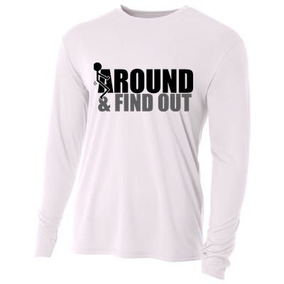 F Around And Find Out Funny Cooling Performance Long Sleeve Crew