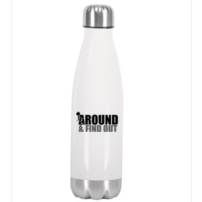 F Around And Find Out Funny Stainless Steel Insulated Water Bottle