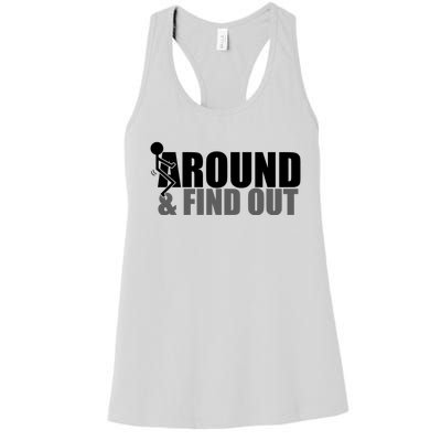 F Around And Find Out Funny Women's Racerback Tank