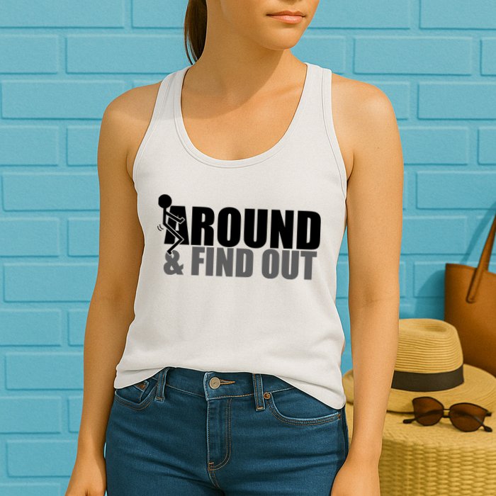 F Around And Find Out Funny Womens Tank Top
