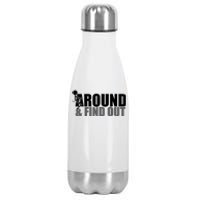 F Around And Find Out Funny Stainless Steel Insulated Water Bottle