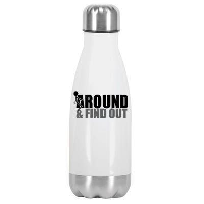 F Around And Find Out Funny Stainless Steel Insulated Water Bottle