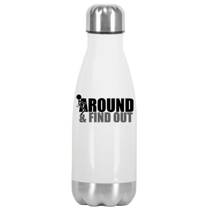 F Around And Find Out Funny Stainless Steel Insulated Water Bottle