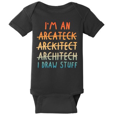 Funny Architect Art Men Women Architecture Lovers Architect Baby Bodysuit