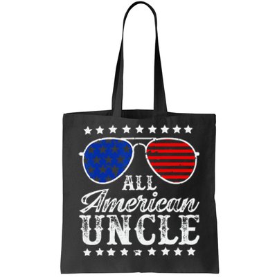 Funny All American Uncle Sunglasses USA 4th Of July Tote Bag