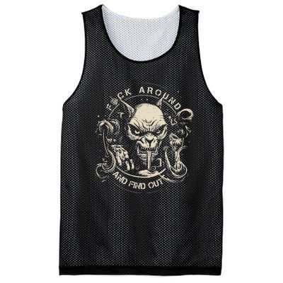 Fuck Around And Find Out Funny Quote For Adults Fafo Design Mesh Reversible Basketball Jersey Tank