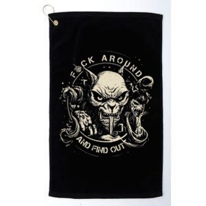 Fuck Around And Find Out Funny Quote For Adults Fafo Design Platinum Collection Golf Towel