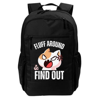 Fluff Around And Find Out Funny Sarcastic Cat Lady Backpack