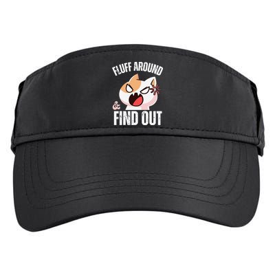 Fluff Around And Find Out Funny Sarcastic Cat Lady Adult Drive Performance Visor