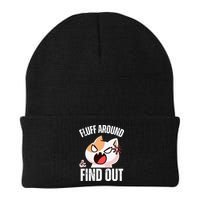 Fluff Around And Find Out Funny Sarcastic Cat Lady Beanie