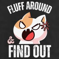 Fluff Around And Find Out Funny Sarcastic Cat Lady Crop Fleece Hoodie