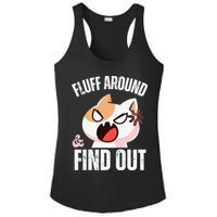 Fluff Around And Find Out Funny Sarcastic Cat Lady Ladies PosiCharge Competitor Racerback Tank