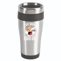 Fluff Around And Find Out Funny Sarcastic Cat Lady 16oz Travel Tumbler