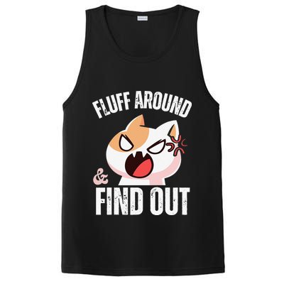 Fluff Around And Find Out Funny Sarcastic Cat Lady PosiCharge Competitor Tank