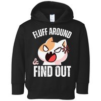 Fluff Around And Find Out Funny Sarcastic Cat Lady Toddler Hoodie