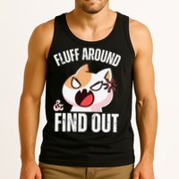 Fluff Around And Find Out Funny Sarcastic Cat Lady Tank Top