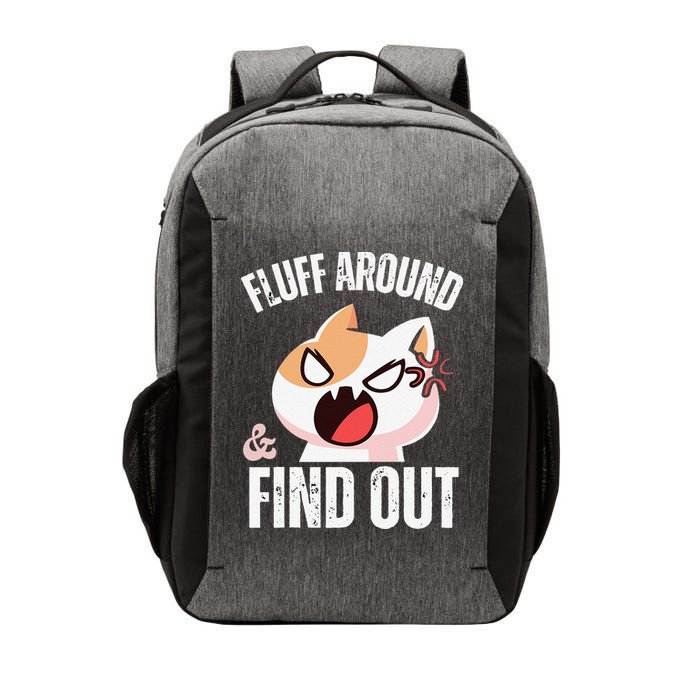 Fluff Around And Find Out Funny Sarcastic Cat Lady Vector Backpack