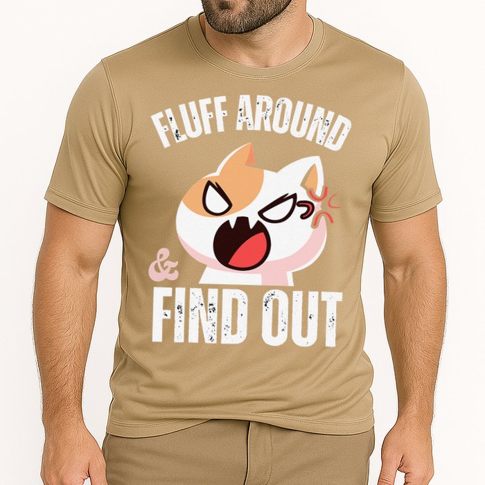 Fluff Around And Find Out Funny Sarcastic Cat Lady Performance Shirt