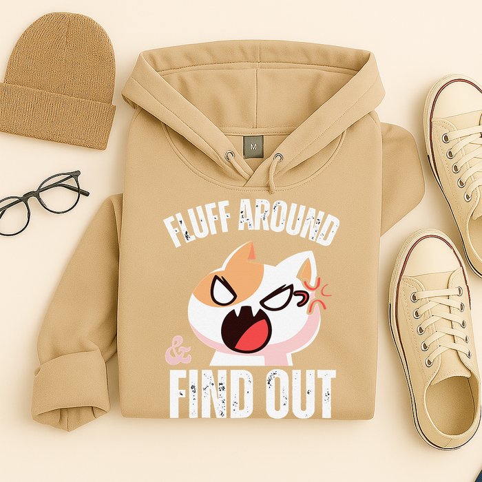Fluff Around And Find Out Funny Sarcastic Cat Lady Hoodie