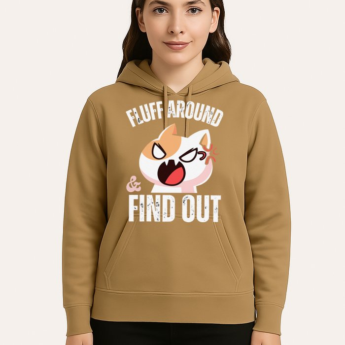 Fluff Around And Find Out Funny Sarcastic Cat Lady Hoodie