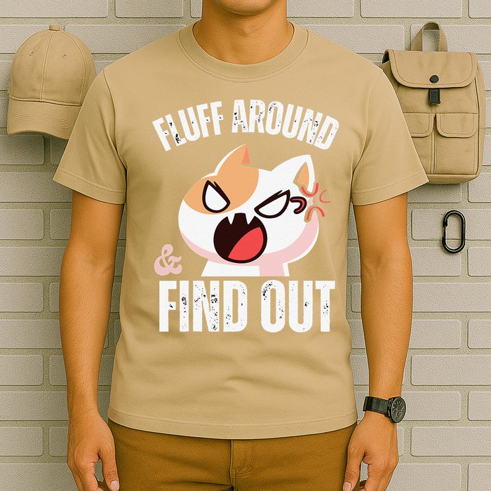 Fluff Around And Find Out Funny Sarcastic Cat Lady T-Shirt