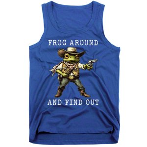 Frog Around And Find Out Funny Frog Cowboy Tank Top