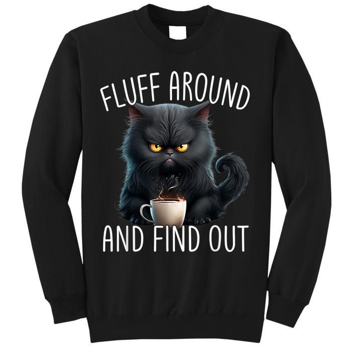 Fluff Around And Find Out Funny Cat Adult Humor Sweatshirt