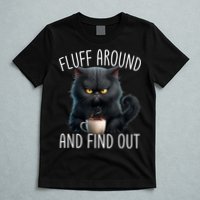 Fluff Around And Find Out Funny Cat Adult Humor T-Shirt