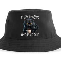 Fluff Around And Find Out Funny Cat Adult Humor Sustainable Bucket Hat