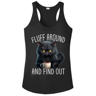 Fluff Around And Find Out Funny Cat Adult Humor Ladies PosiCharge Competitor Racerback Tank