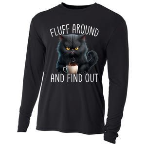 Fluff Around And Find Out Funny Cat Adult Humor Cooling Performance Long Sleeve Crew