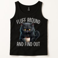 Fluff Around And Find Out Funny Cat Adult Humor Tank Top