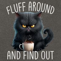 Fluff Around And Find Out Funny Cat Adult Humor Cotton Canvas Backpack
