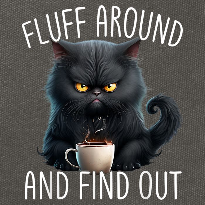 Fluff Around And Find Out Funny Cat Adult Humor Cotton Canvas Backpack
