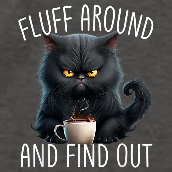 Fluff Around And Find Out Funny Cat Adult Humor Vector Backpack