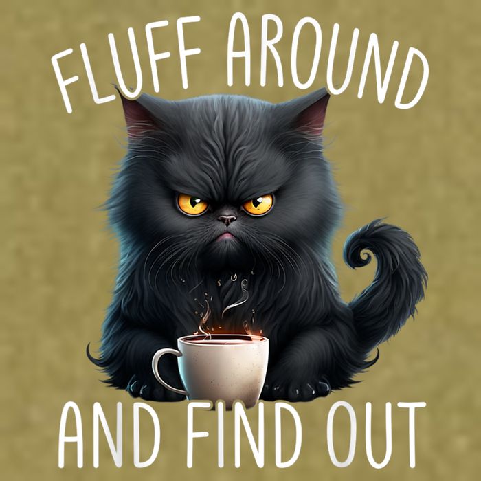 Fluff Around And Find Out Funny Cat Adult Humor Garment-Dyed Women's Muscle Tee