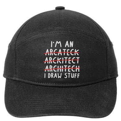 Funny Architect Art Women Future Architecture Pun Lovers 7-Panel Snapback Hat