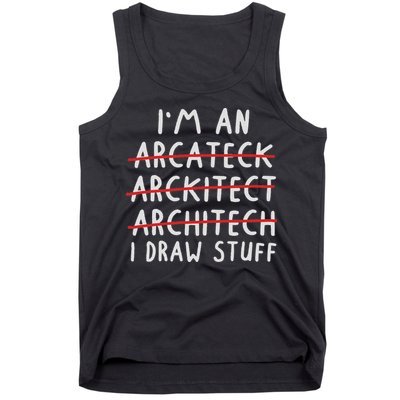 Funny Architect Art Women Future Architecture Pun Lovers Tank Top