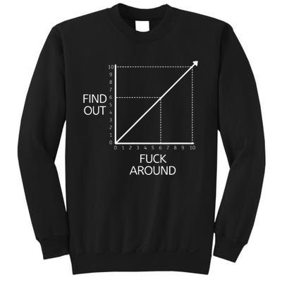 Fuck Around And Find Out Funny Graph Chart Joke Math Sweatshirt