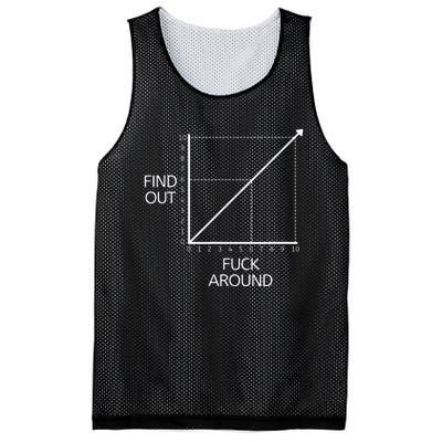 Fuck Around And Find Out Funny Graph Chart Joke Math Mesh Reversible Basketball Jersey Tank