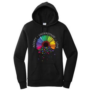 Floral Autism Awareness Flower For Mom Women's Pullover Hoodie