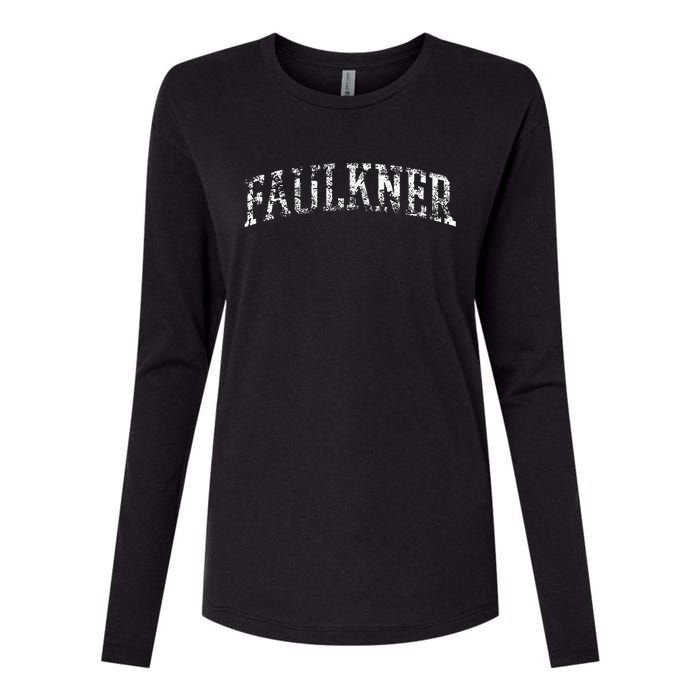 Faulkner Athletic Arch College University Alumni Womens Cotton Relaxed Long Sleeve T-Shirt