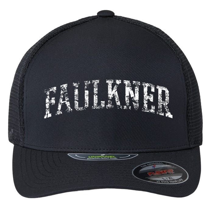 Faulkner Athletic Arch College University Alumni Flexfit Unipanel Trucker Cap