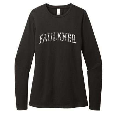 Faulkner Athletic Arch College University Alumni Womens CVC Long Sleeve Shirt