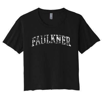 Faulkner Athletic Arch College University Alumni Women's Crop Top Tee