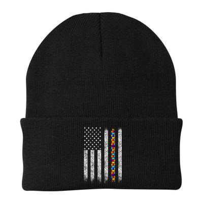 Funny Autism Awareness American Flag Gift Beanie