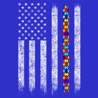 Funny Autism Awareness American Flag Gift 16 in Basic Backpack